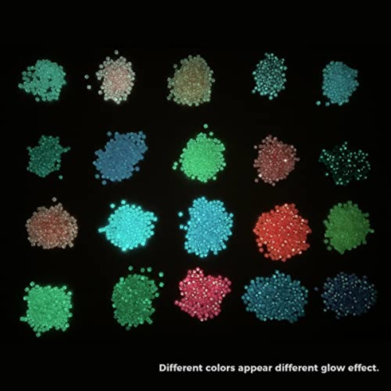 20 Colors Glow in The Dark Diamond Painting Beads for Diamond Dots Accessories, Round Diamond Painting Drills Flatback Rhinestones for Crafts, Diamonds for Diamond Painting Bead Art Gem Art, 20000PCS